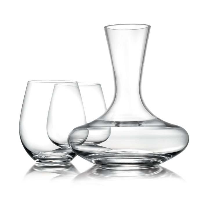 Wine Carafe Set Home Decorating Ideas Interior Design Williams Sonoma Reserve Stemless Red Wine Gles Decanter Gift