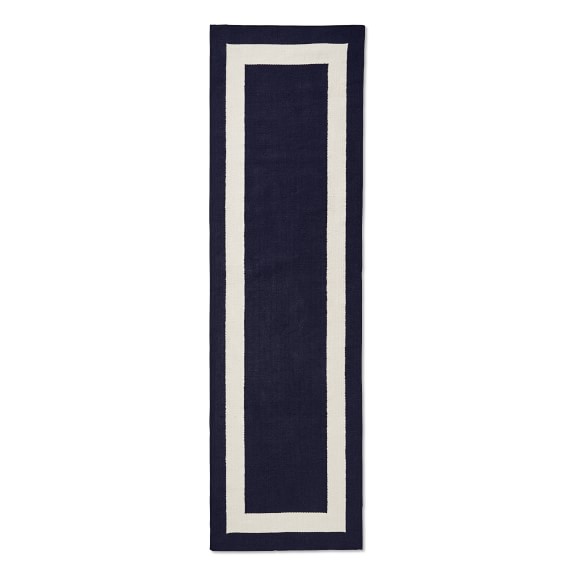 Solid Border Indoor/Outdoor Rug, Navy Williams Sonoma