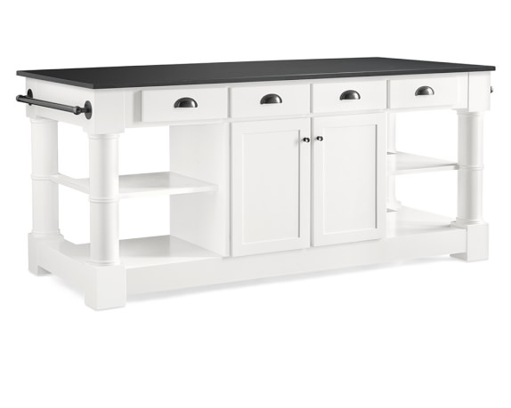 Barrelson Kitchen Island With Black Granite Top Williams Sonoma Barrelson Kitchen Island With Black Granite Top