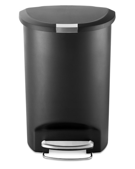 simplehuman™ Semi Round Plastic Step Trash Can 50L