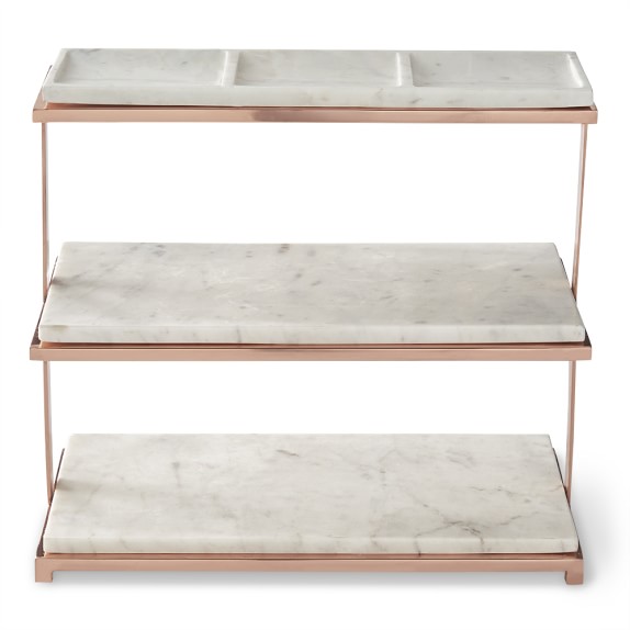 marble copper 3 tiered
