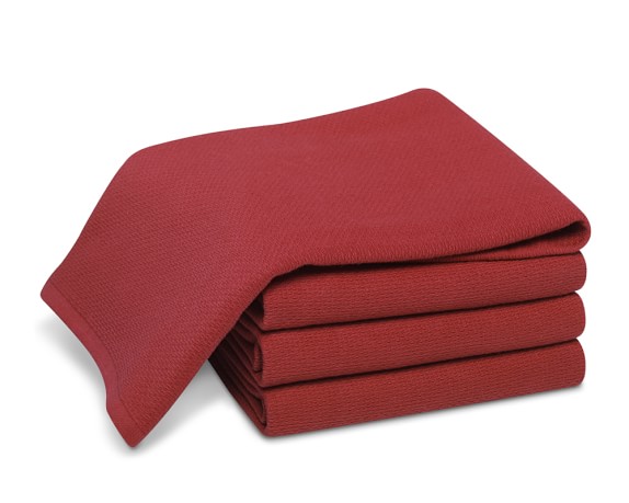 All Purpose Pantry Towels, Set of 4, Claret Red