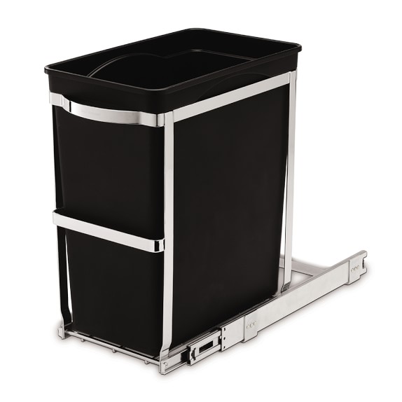 Simplehuman Under Counter Pull Out Tash Can Williams Sonoma Simplehuman 30 L Under Counter Pull Out Can Stainless Steel