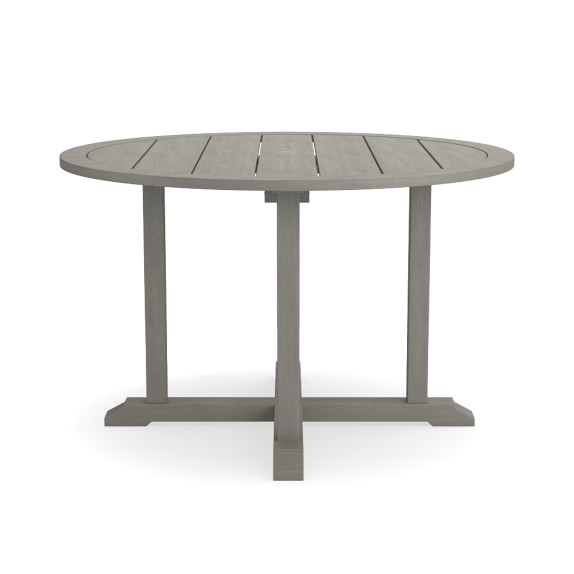 Robles Teak Outdoor Round Dining Table Williams Sonoma Robles Teak Outdoor Round Dining Table Bistro Grey