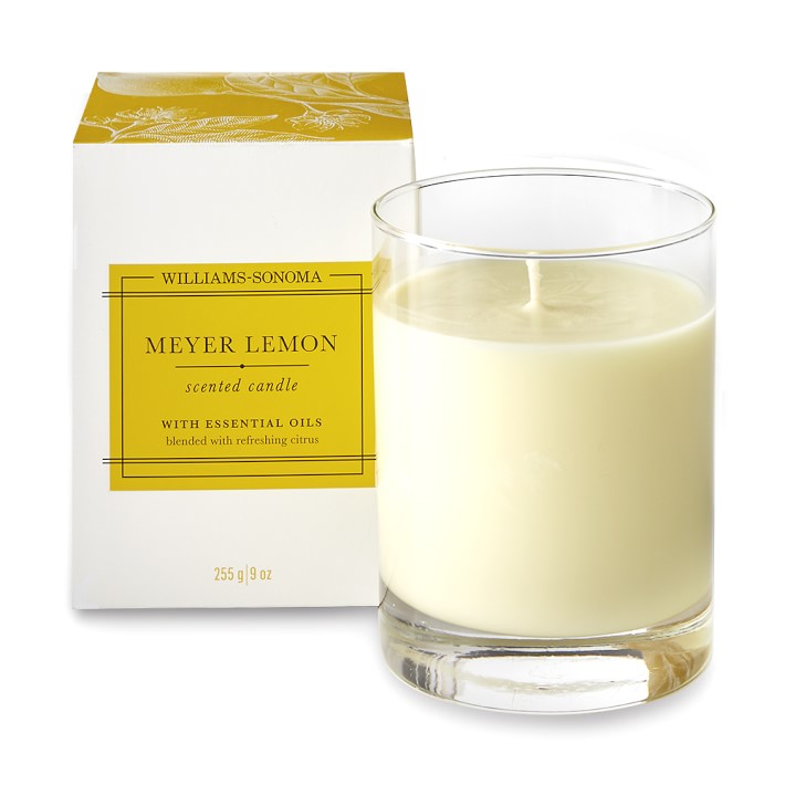 Williams Sonoma Meyer Lemon Candle. #meyerlemon #candles #essentialoils #homedecor