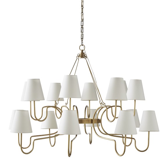 Lucio Chandelier Large Antique Brass Williams Sonoma Lucio Chandelier Large Antique Brass