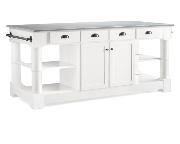 Barrelson Kitchen Island With Italian Basalt Top Williams Sonoma Barrelson Kitchen Island Italian Basalt Top Oil Rubbed Bronze