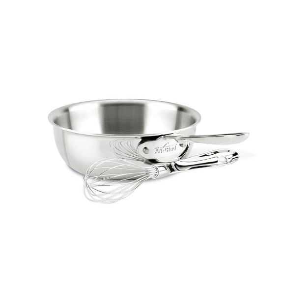 All-Clad d5 Stainless-Steel 2-Qt. Saucier with Whisk