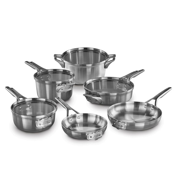 Calphalon Premier Space Saving Stainless-Steel 10-Piece Cookware Set