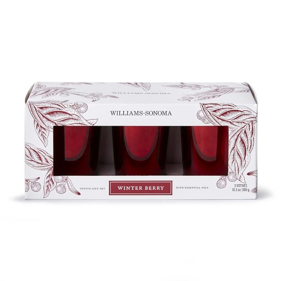 Williams Sonoma Winter Berry Votive Candles