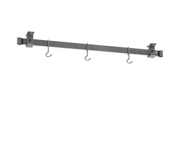 Enclume Low Ceiling Bar Pot Rack 36 Hammered Steel