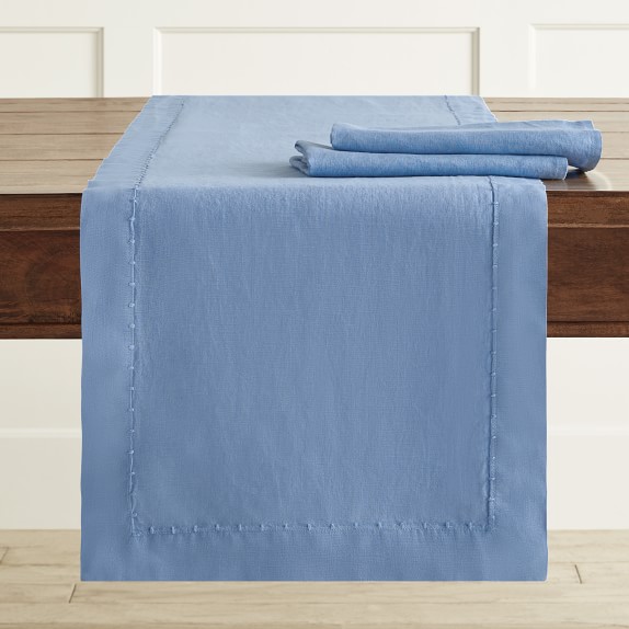 Italian Washed Linen Table Runner Williams Sonoma