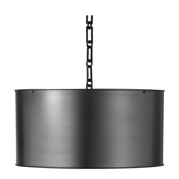 Custom Drum Pendant, Oiled Bronze Williams Sonoma