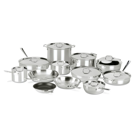 All-Clad d3 Tri-Ply Stainless-Steel 21-Piece Cookware Set