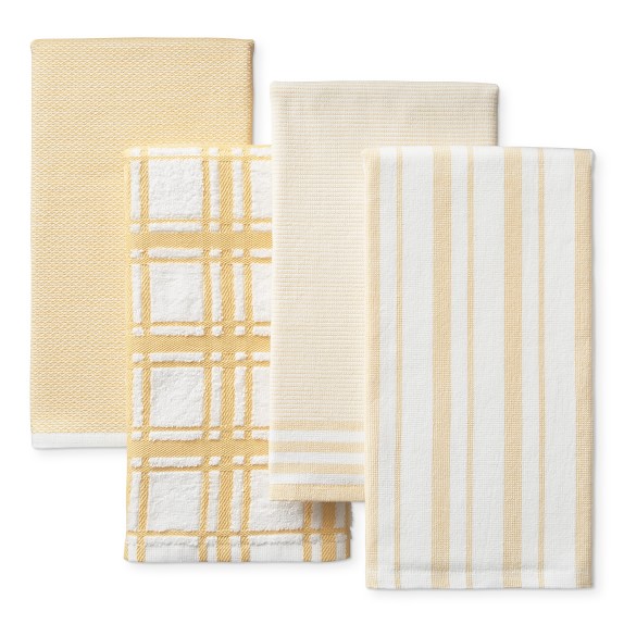 Williams Sonoma Absorbent Dishcloths, Set of 4, Jojoba Yellow