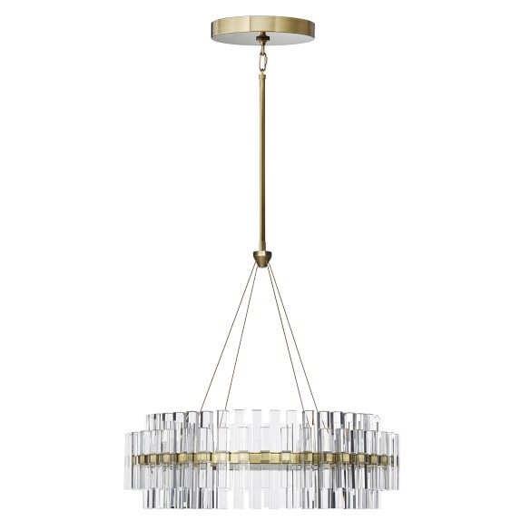 Chandeliers Williams Sonoma Phoebe 30 Round Led Crystal Chandelier Antique Brass