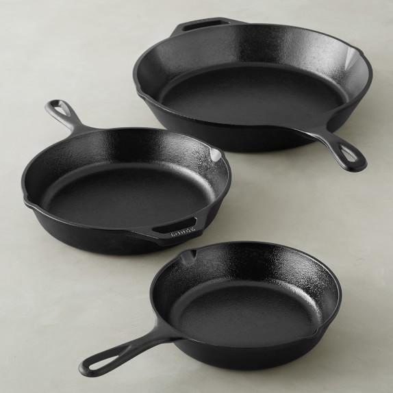Lodge Cast-Iron Fry Pans, Set of 3, 8
