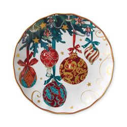 Holiday Dinnerware Tablecloths Williams Sonoma Twas The Night Ornaments Salad Plates