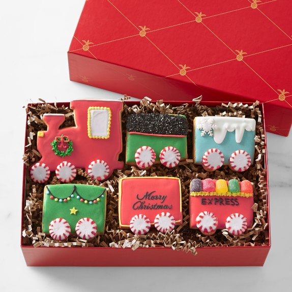 Train Cookies in Red Gift Box