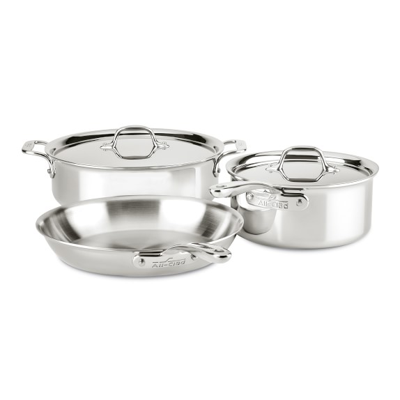 All-Clad d3 Compact Stainless-Steel 5-Piece Cookware Set
