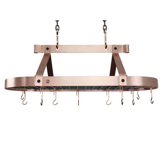 Enclume Copper Oval Pot Rack Williams Sonoma Enclume Copper Oval Pot Rack