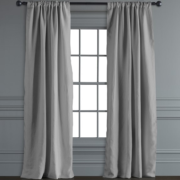 Curtains Ds Williams Sonoma Belgian Linen Rod Pocket D