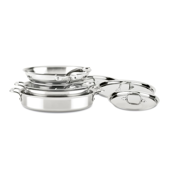 All-Clad d3 Compact Stainless-Steel 7-Piece Cookware Set