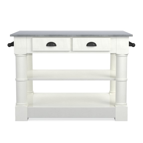 Barrelson Single Kitchen Island with Italian Basalt Top Williams Sonoma
