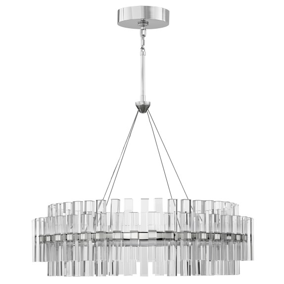Chandeliers Williams Sonoma Phoebe 30 Round Led Crystal Chandelier Polished Nickel