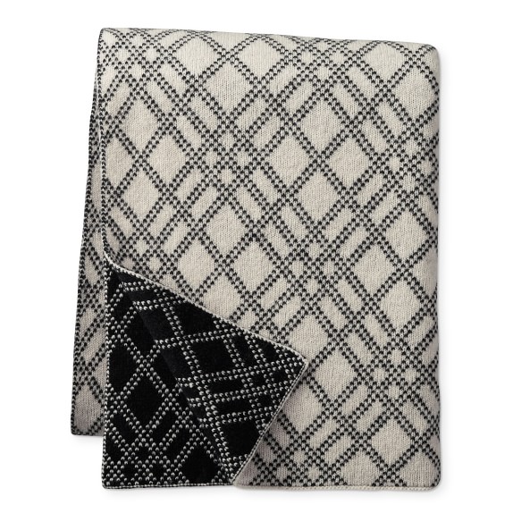 Ashton Plaid Knit Lambswool Throw, 50