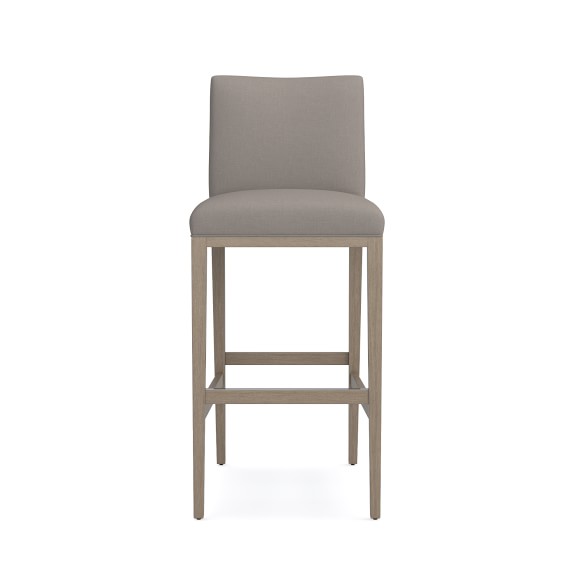 Austin Dining Bar Stool Williams Sonoma Austin Dining Bar Stool Dove Chunky Linen Fog