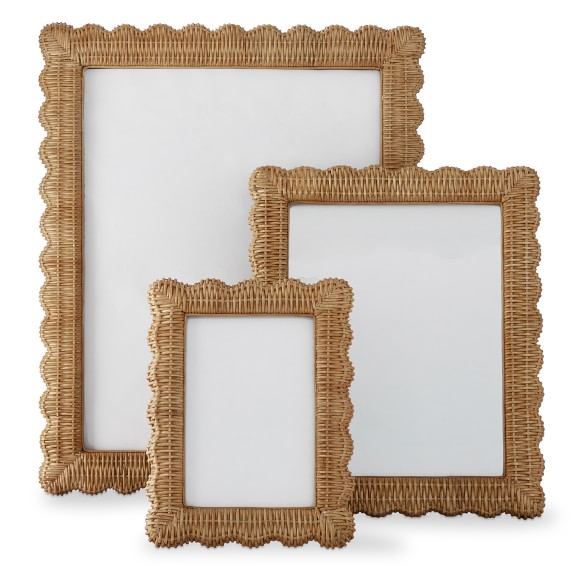AERIN Wicker Scalloped Gallery Frame Williams Sonoma