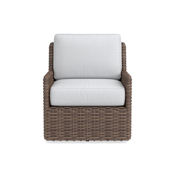 Montecito Outdoor Swivel Chair, Mocha