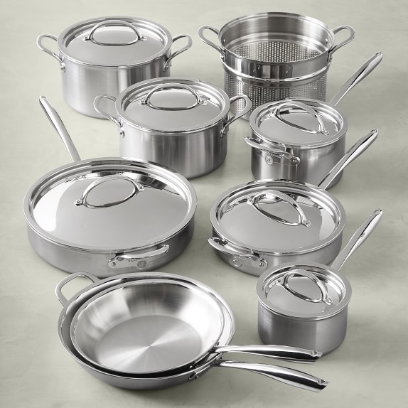 Williams Sonoma Thermoclad Brushed 15-Piece Cookware Set