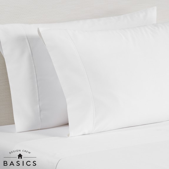 Design Crew Basics Deluxe Organic Cotton Pillowcases, Set of 2, Standard