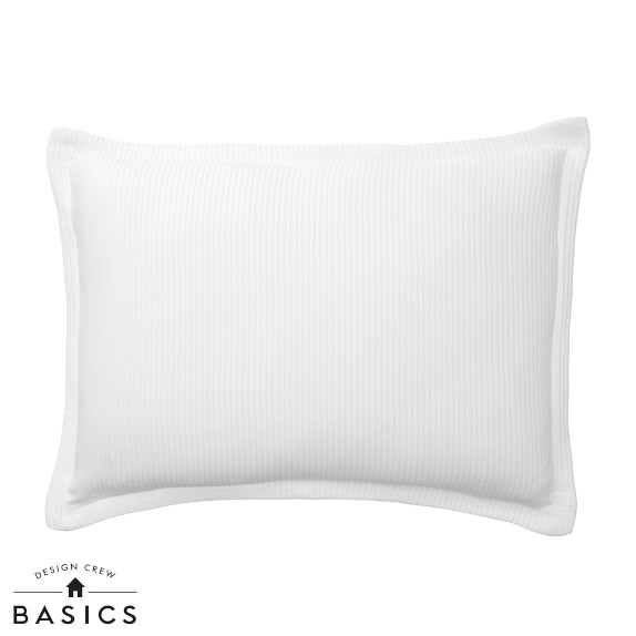 Design Crew Basics Cotton Ribbed Matelasse Sham, Standard