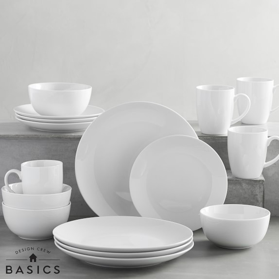 Design Crew Basics 16-Piece Coupe Dinnerware Place Setting