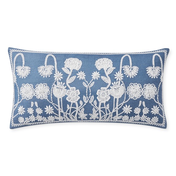 AERIN Merida Embroidered Pillow Cover, 15