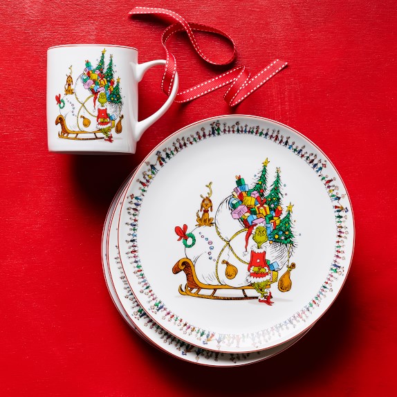 The Grinch Dessert Plates, Set of 4 Williams Sonoma