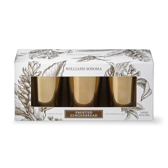 Williams Sonoma Frosted Gingerbread Votive Candle