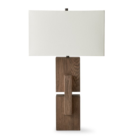 Joinery Rectangular Wood Table Lamp