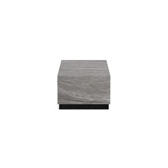 Travertine Rectangular Coffee Table, Bronze Williams Sonoma