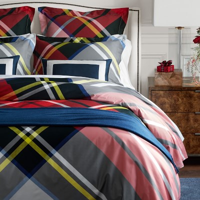 Oversized Tartan Duvet Cover & Shams, Stewart | Williams Sonoma