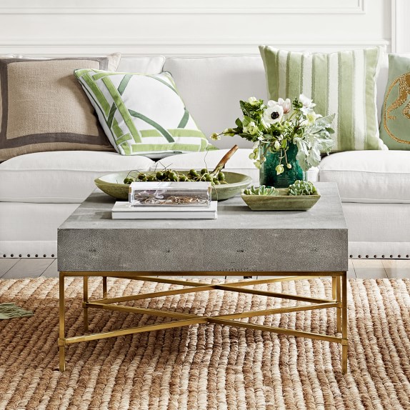 Faux Reen Coffee Table Grey Williams Sonoma Faux Reen Coffee Table Grey