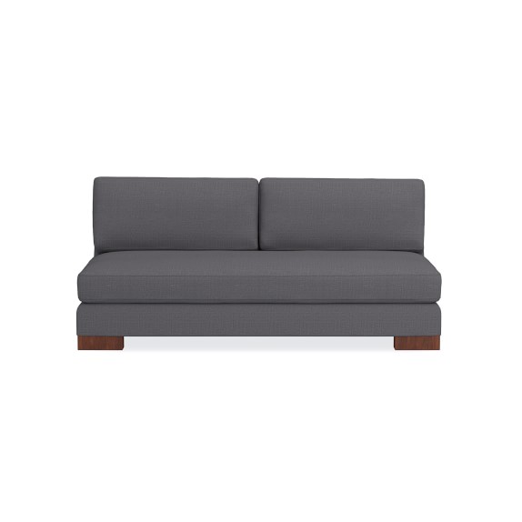 Snowhite Faux fur armless love seat