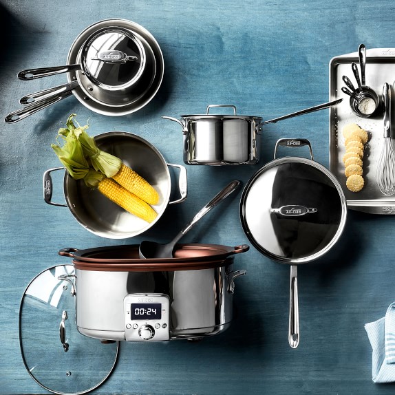 AllClad d5 StainlessSteel 10Piece Cookware Set Williams Sonoma