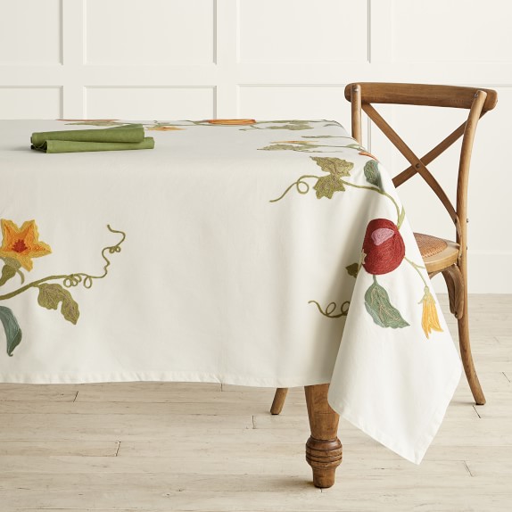 Harvest Embroidery Tablecloth, 70