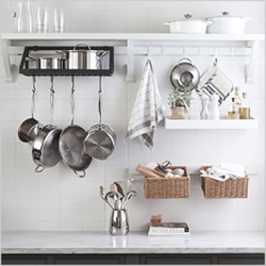 Kitchen Storage Home Cleaning Products Williams Sonoma Pot Racks Kitchen Shelving