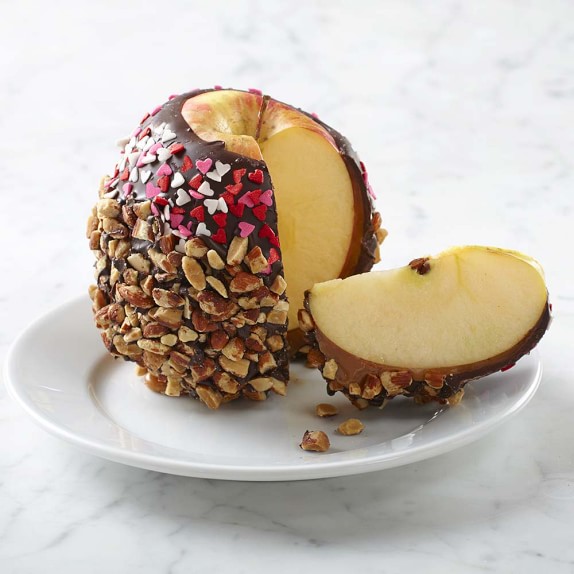 Valentine's Day Giant Caramel Apple with Nuts