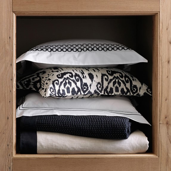 Chain Link Embroidered Duvet Cover & Shams Williams Sonoma